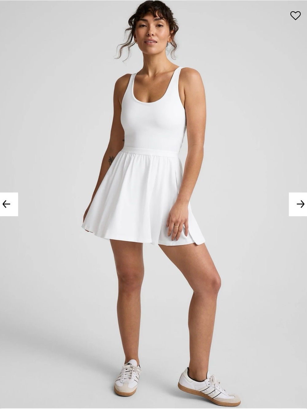 NWT Beyond Yoga Score Pleated Mini Athletic Dress - True White - Picture 2 of 5